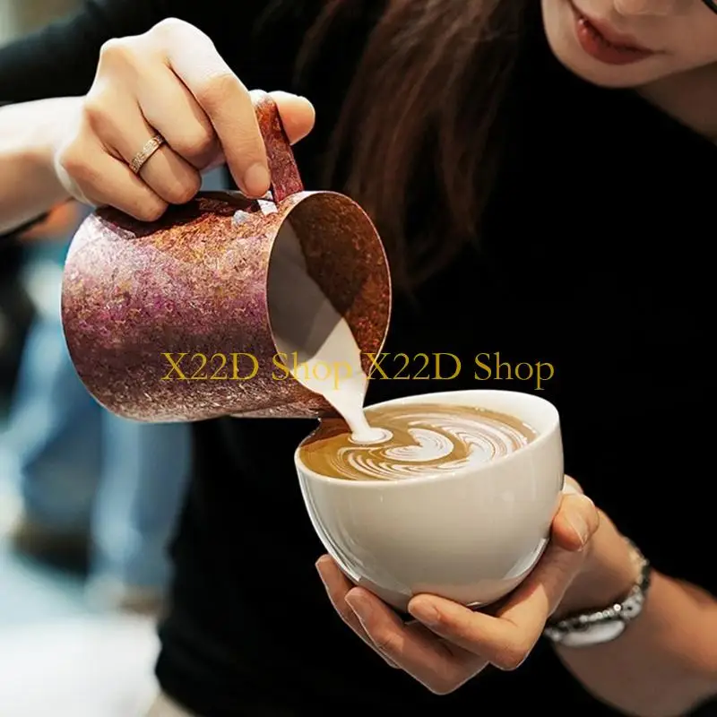 X22D Purer Titaniums Milk Frothing Pitcher 600Ml for Latte Art Espresso Pitcher with Precisions Spout for Baristas