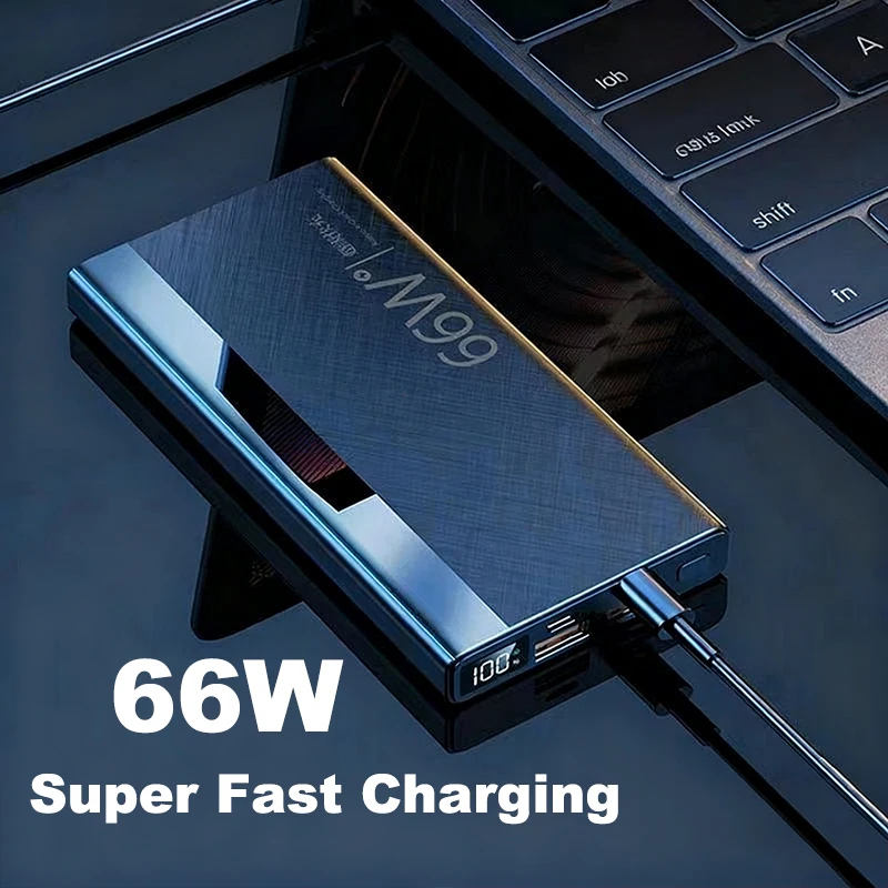 

Power Bank 30000mAh with 66W PD Super Fast Charging Powerbank External Battery Pack for iPhone Samsung Huawei Xiaomi Poverbank