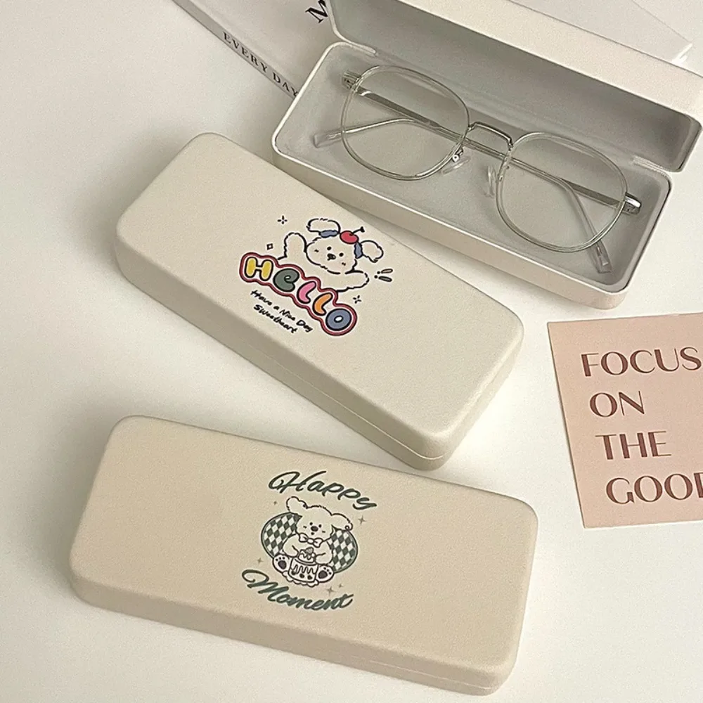 

Hard Shell Glasses Box Portable Waterproof Cartoon Pattern Glasses Case PU Leather Spectacle Cases Women