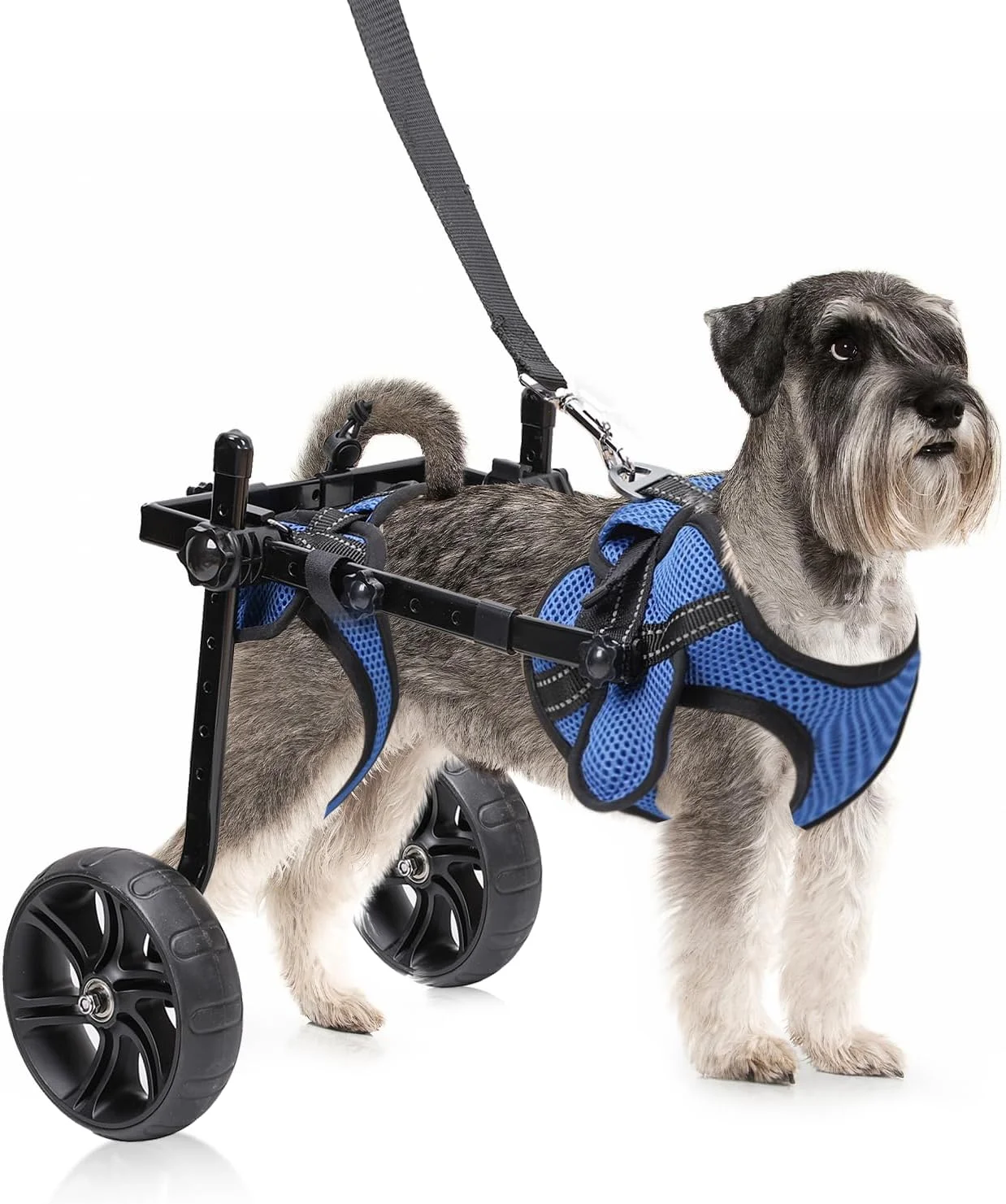 

Dog Wheelchair for Back Legs with Upgraded All-Terrain Tires & Durable Bearings, Adjustable Dog Wheelchair, Reflective Safety De