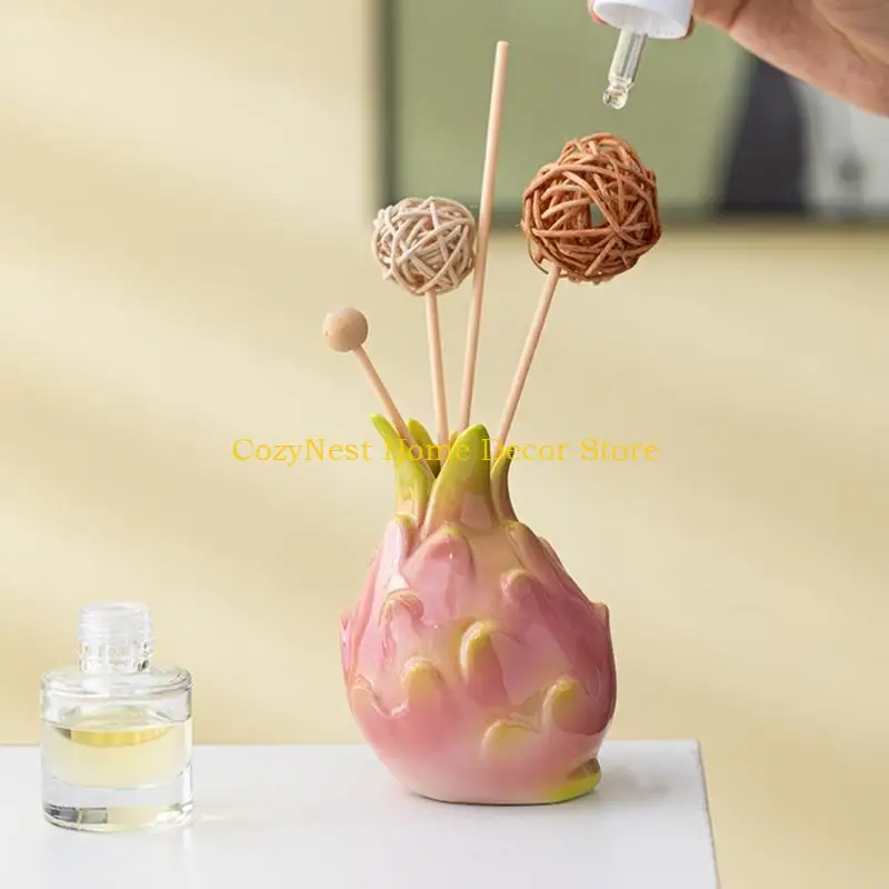 92MF Artistic Ceramics Fruit Flower Vases And Essential Oil Diffuser For Living Room Decoration
