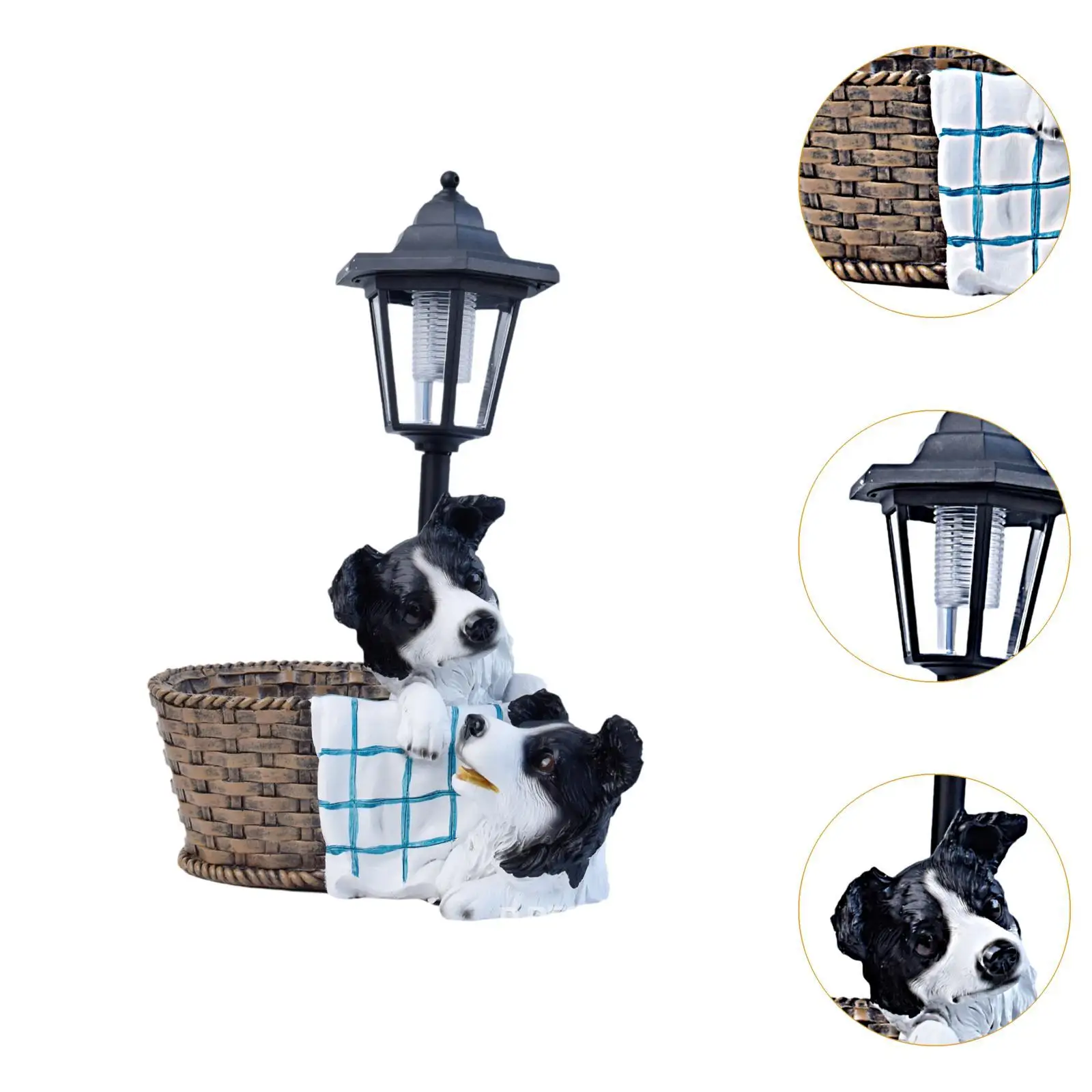 Outside Solar Light Resin Statue Creative Ornament Handcraft Garden Decor for