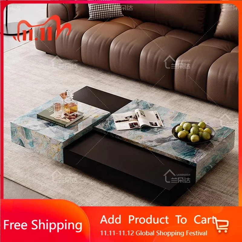 

Living Room Modern Coffee Table Luxury Italian Cheap Transform Coffee Table Service Center Mesa Auxiliar Entrance Hall Furniture