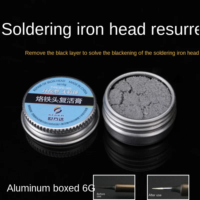 

Electrical Soldering Iron Tip Refresher Solder Cream Clean Paste for Oxide Solder Iron Tip Head Resurrection Oxidative Cleaning