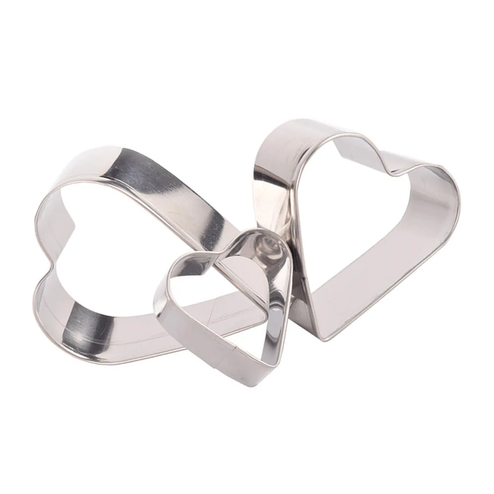 

3pcs Shape Cookie Cutter Heart Shape Biscuit Cutter Stainless Steel Biscuit Mold Pastry Tools Easy Clean DIY Gifts