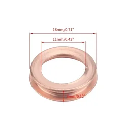 10pcs 구리 금속 오일 드레인 플러그 크러시 와셔 가스켓 오일 팬 가스켓 11026-JA00A 인피니티 자동차 부품 용 닛산 용