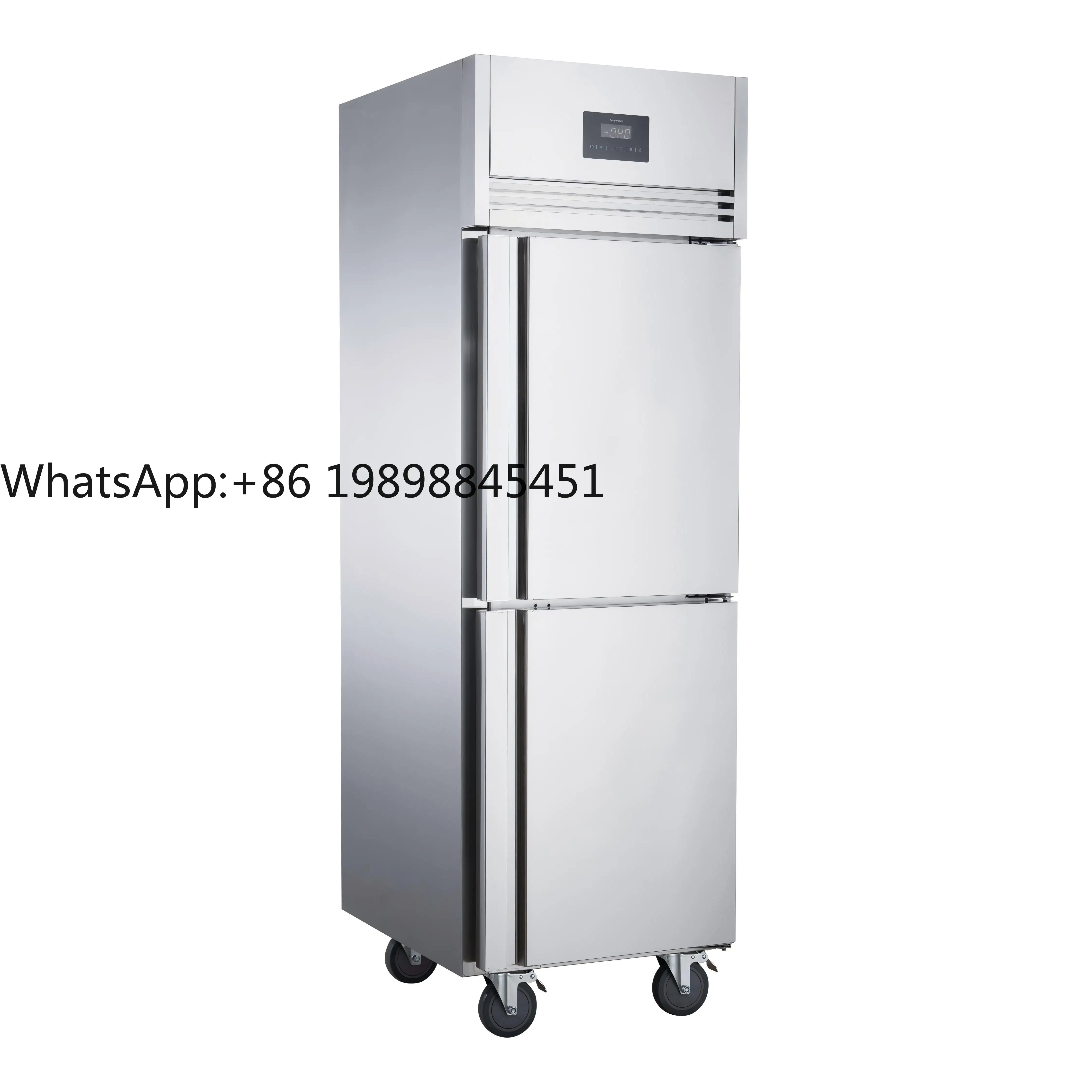 

Commercial 420L Upright Double Door Stainless Steel Freezer with Automatic Defrost for Restaurant Kitchen 220V/110V Compatible