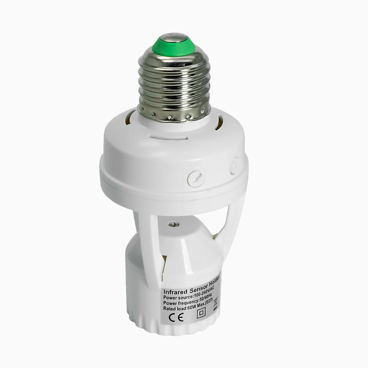 PIR Motion Sensor Light Holder, E27, 110-240V, Detector de lâmpada, Interruptor da lâmpada, Controle de luz