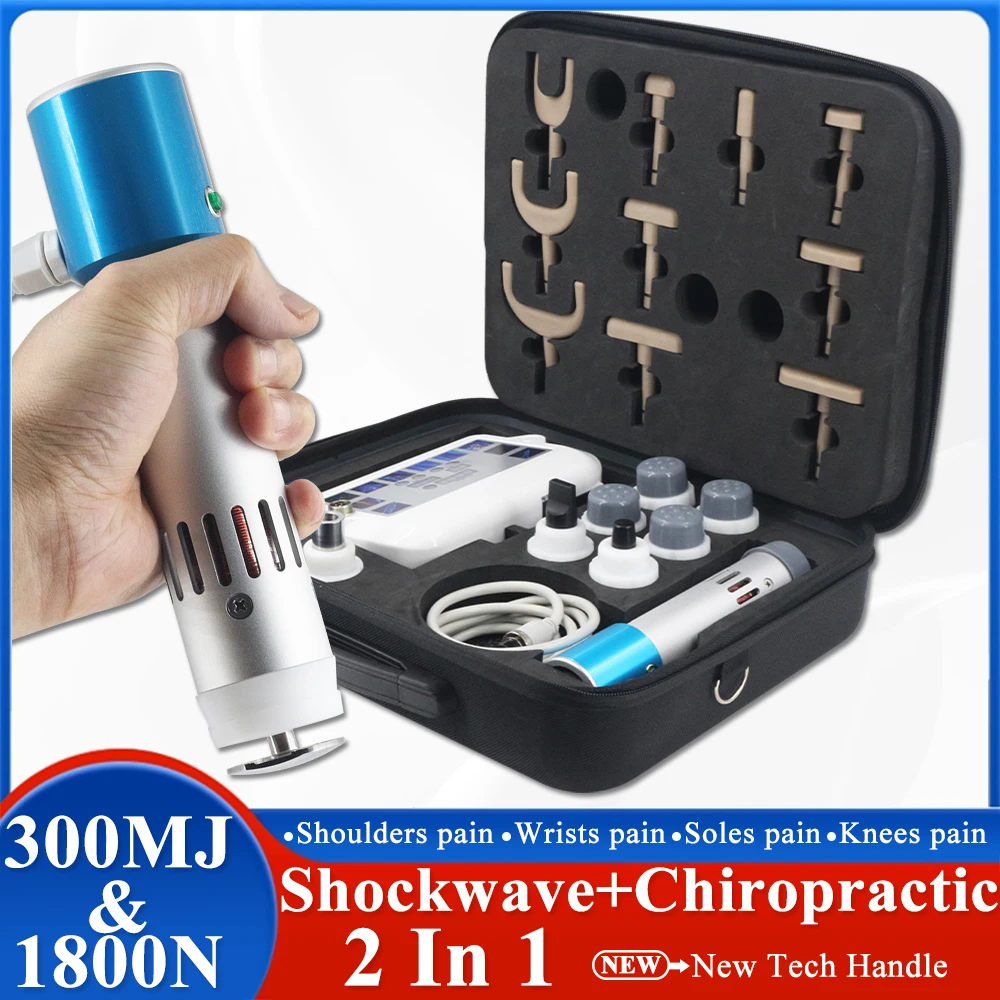

2025 Shockwave Therapy Machine 300MJ For ED Treatment Relief Boby Pain Chiropractic Adjust Tools 17Heads Electric Correction Gun