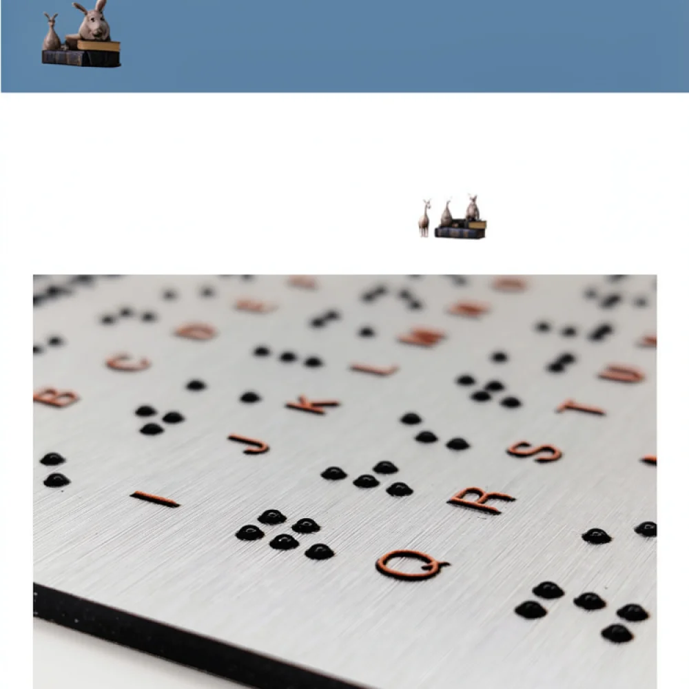 Tactile Braille Learning Board For Visually Impaired Beginners Educational Teaching Aid Sensory Alphabet Number Slate