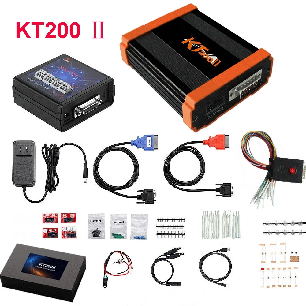 KT200II ECU Programmer  Full Master KT200 II USB Dongle Add License Optimized Hardware Stable Support Bench OBD  BDM