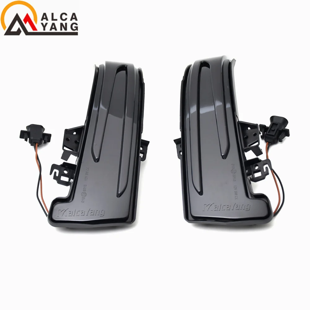 2 Stück Dynamische Blinkleuchte LED-Seiten-Spiegelanzeige für Mercedes Benz W204 CLA A B C E S GLA GLK CLS Klasse W176 W212 – Detail 4