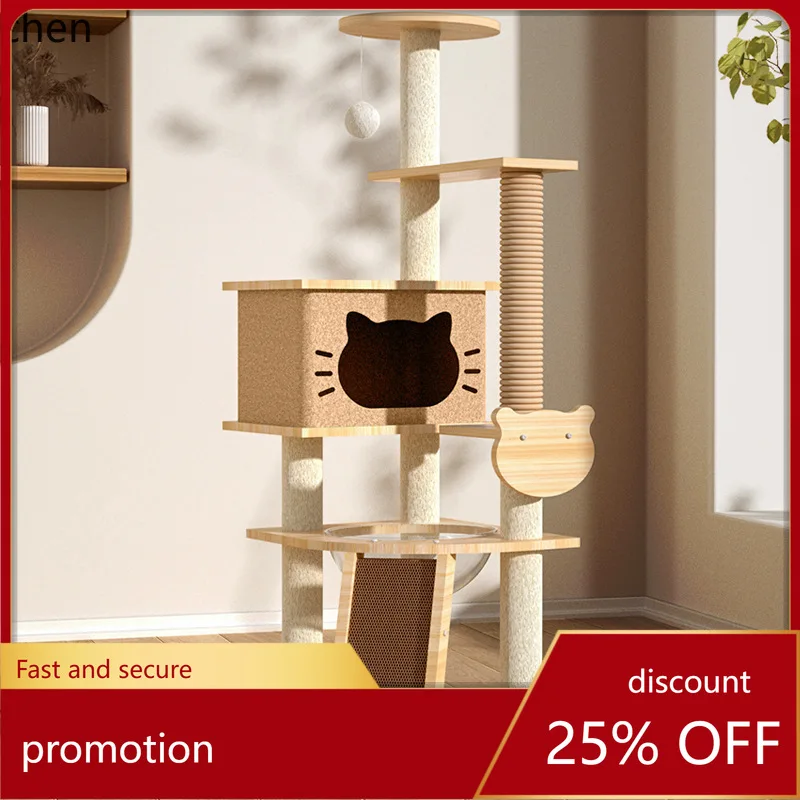 

YFY Climbing Frame Density Board Cat Toy Space Capsule Sisal Scratching Post with Built-in Cat Bed Discounted Cat Climbing Frame