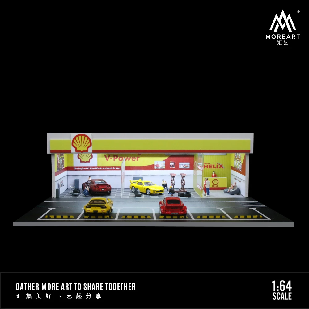 TimeMicro&MoreArt 1/64 Shell LBWK modified shop lighting version assembly scene model