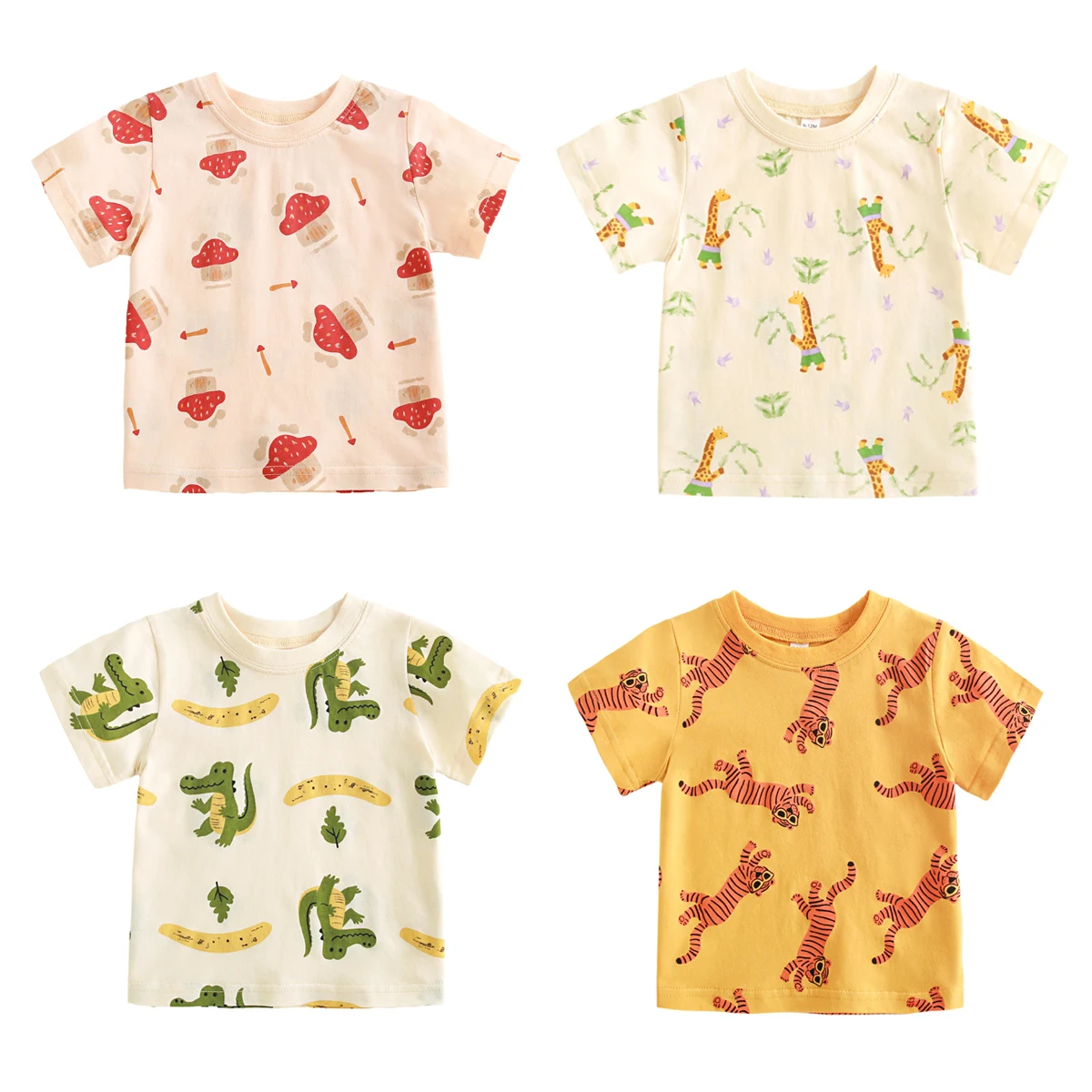 Sanlutoz Summer Fashion Floral Baby BoysGirls Tops Lovely Kids Holiday Clothing T-shirt