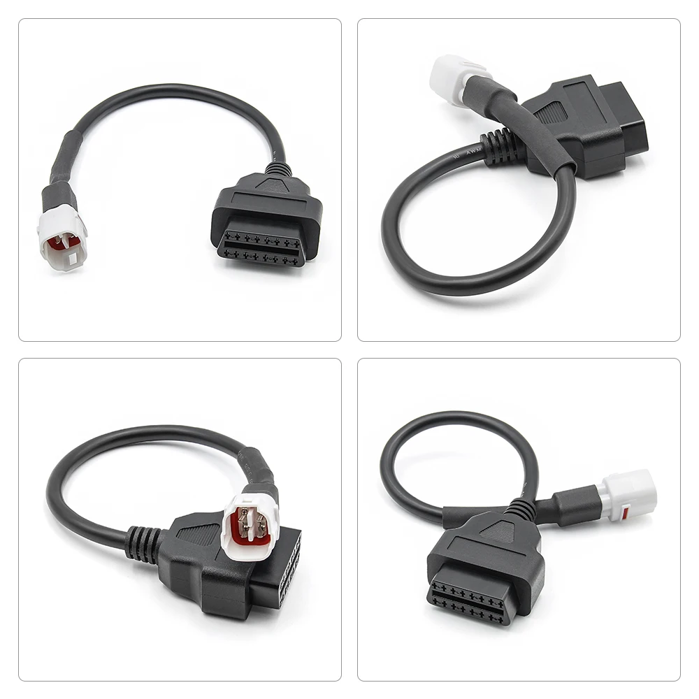 Motorcycle OBD 4 Pin Cable for Yamaha 4Pin Female Plug Diagnostic Scanner 4P To OBD2 16 Pin Convert Adapter for Yamaha ATV Motor