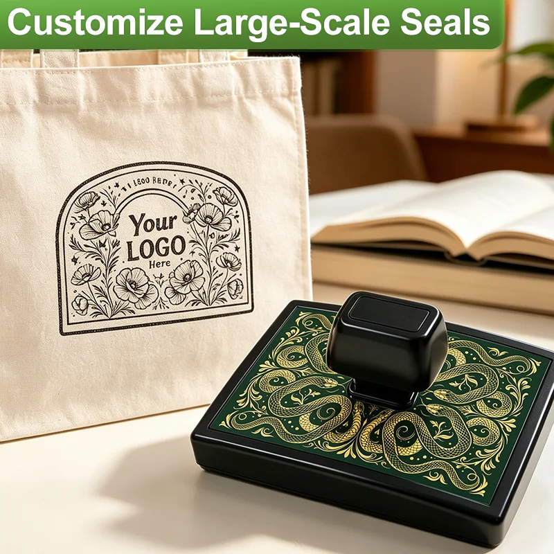 Customized Large Brand Self Inking Stamp Clean Logo Output for Handmade Festival Labeling & Gift Box Decoration