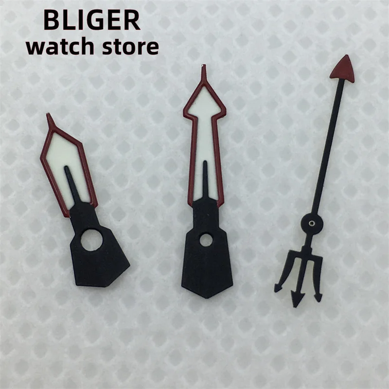 Blger nowe czarne czerwone ręce zielone świecące w ciemności dłonie do mechanizm automatyczny zegarków NH34, NH35, NH36, NH37, NH38, NH39