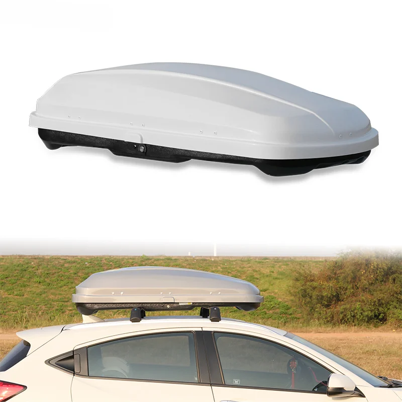 Waterproof Car Accessories White Car Roof Cargo Box Rack Carrier Outdoor Travel Storage Box For SUV Car