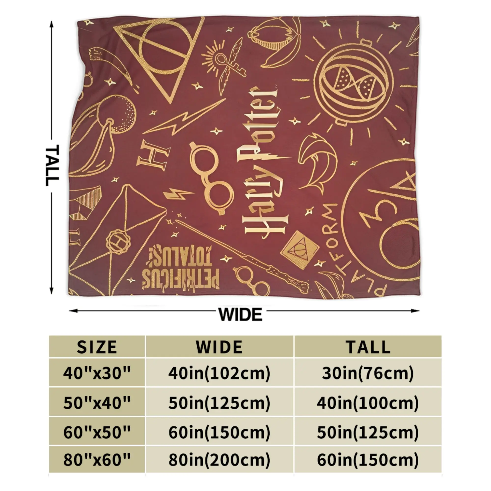 Harry Potter Themes Flannel Throw Blankets Wizard Magician Fantasy Blanket for Bedding Outdoor Warm Quilt