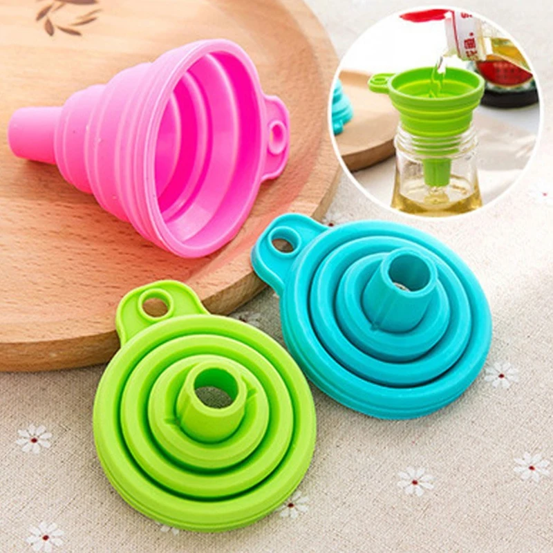 Składany lejek silnik samochodowy silikonowy płynny płyn do spryskiwaczy zmieniający przenośny lejek samochodowy do zmiany olej silnikowy akcesoria samochodowe