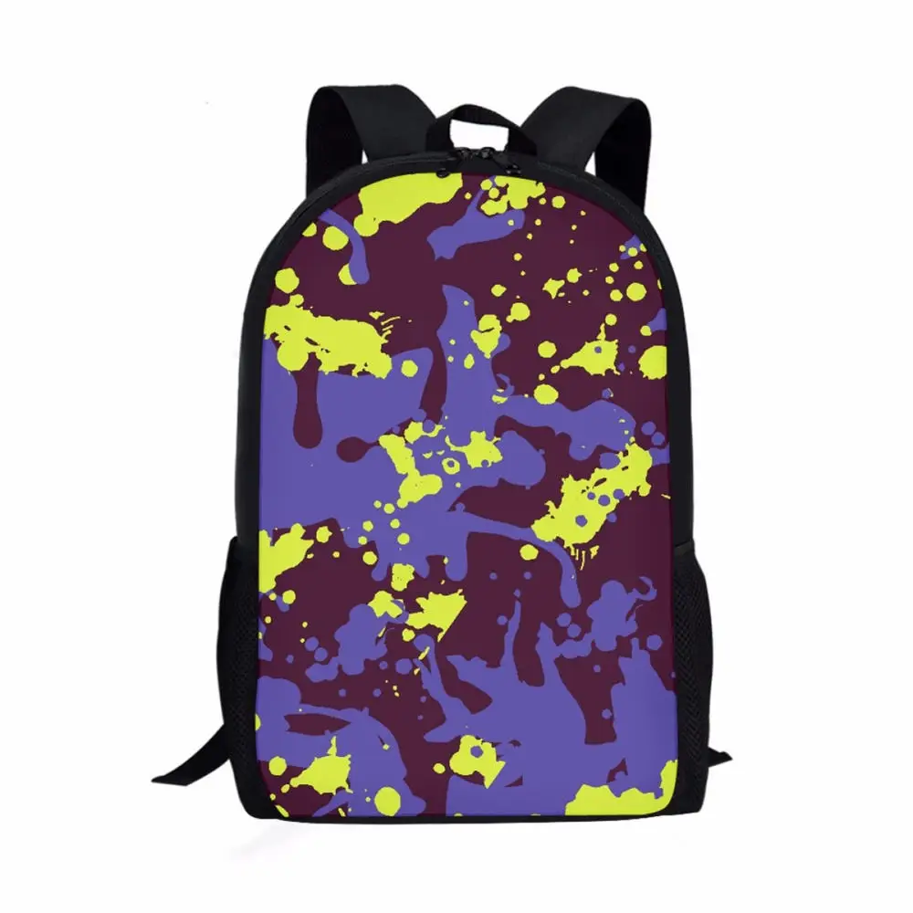 Grande capacidade abstrata arte graffiti impressão mochila, saco de escola multifuncional para meninos e meninas, saco de viagem para adolescentes, 16"