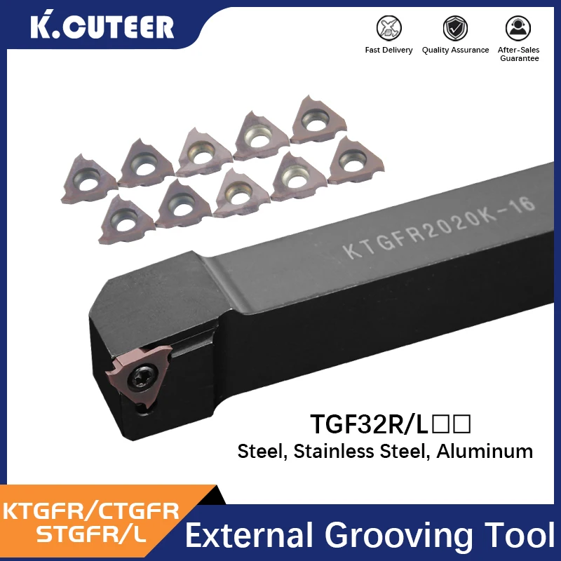 STGFR STGFR1212H16 CTGFR1616H16 CTGFR2525M16 CNC Tool Turning TGF32R/ L Insert External Groove Cutting Boring Bar Tool Holder