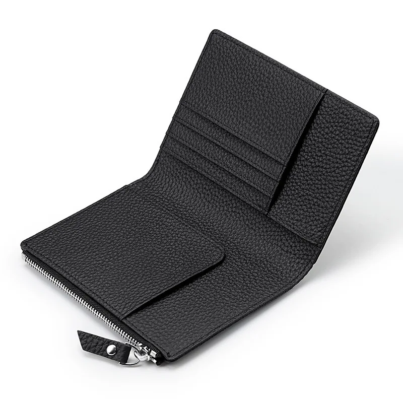 Genuine leather passport RFID travel wallet multi-function card holder coin bag men and women passport