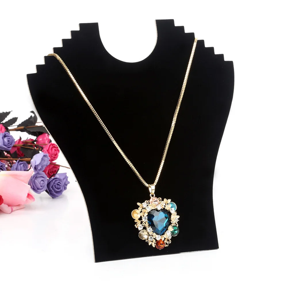 

Necklace Display Board Black Fabric Jewelry Organizer Pendant Shelf Storage Holder Chain Bracelet Display Soft Damage Resistant