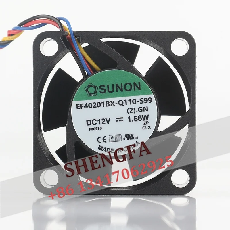 SUNON EF40201BX-Q110-S99 5V 24V 48V DC12V 1.66W SUNON Precision 4020 40X40X20MM Silent Fan 4-wire