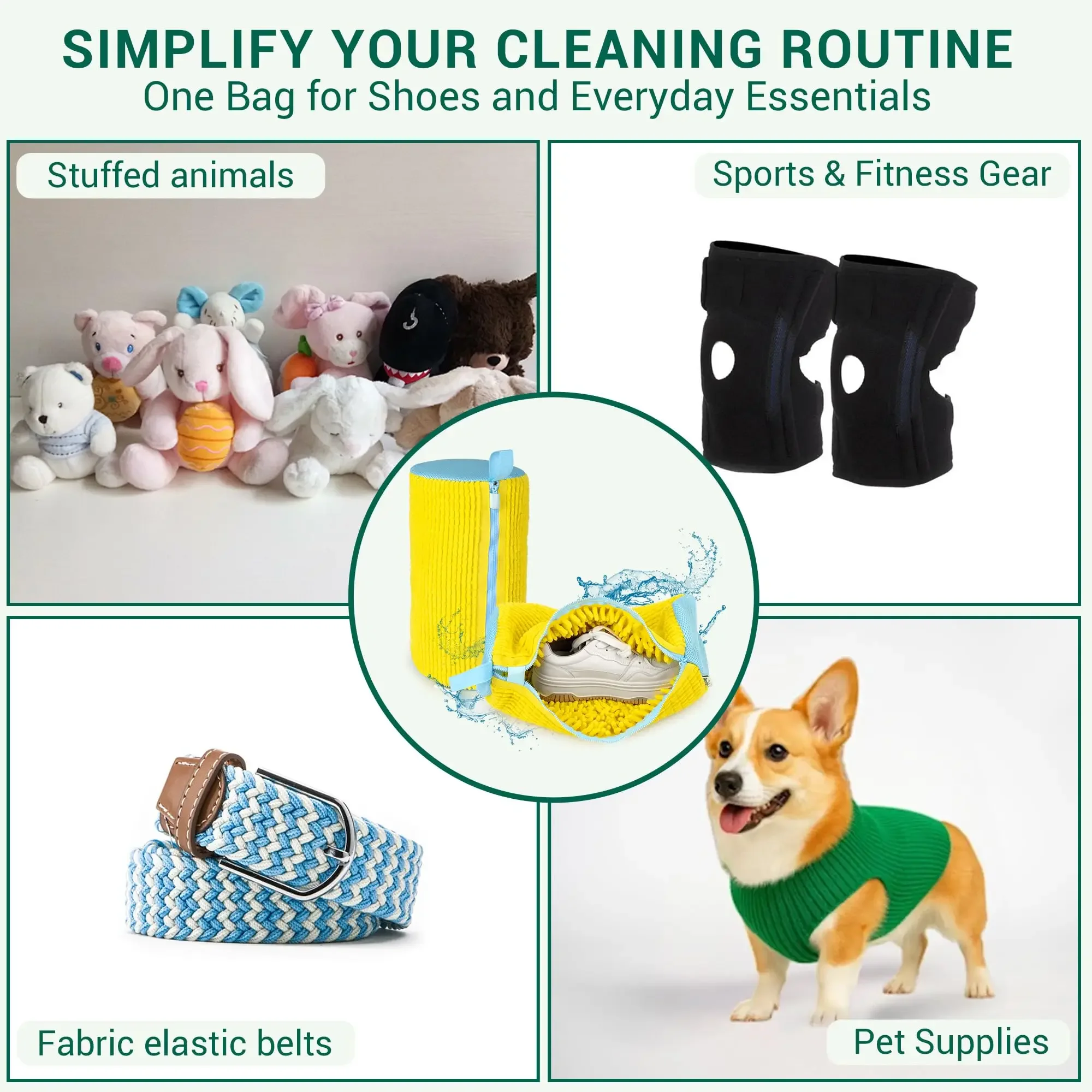 Durable Laundry Shoe Bags for Washer Dryer 360° Deep Clean Reusable Sneaker Tennis Shoe Cleaning Bag With Self-locking Zipper view 6