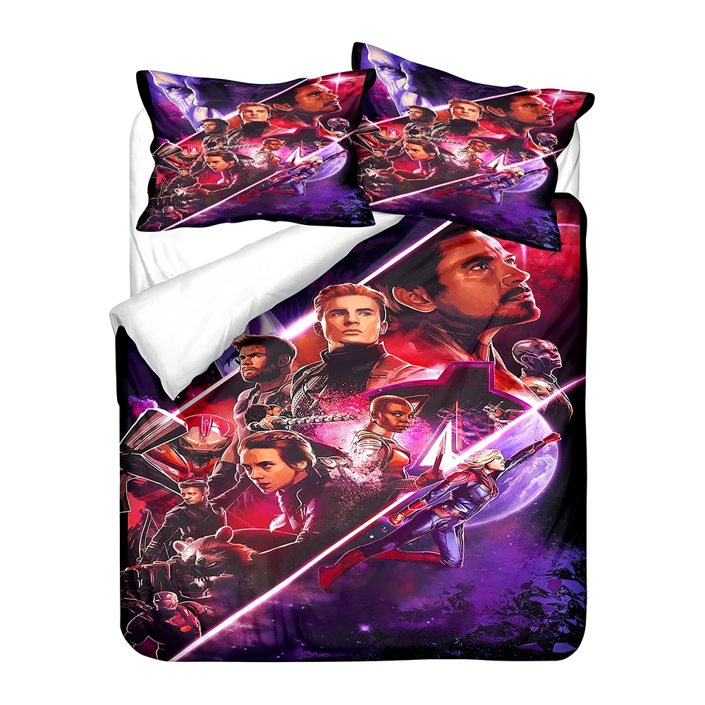 3D Print Marvell Hulk Iron Man Captain US Bedding Set,Duvet Cover Bed Set Boys Adult Bedding Sets,The Avengers Bed Set