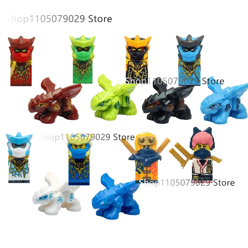 New Anime Cartoon TV Dragons Ninja 20S Toy Lloyd Jay Kai Zane Nya Cole Bricks Building Blocks for Kids DIY Gifts view 2