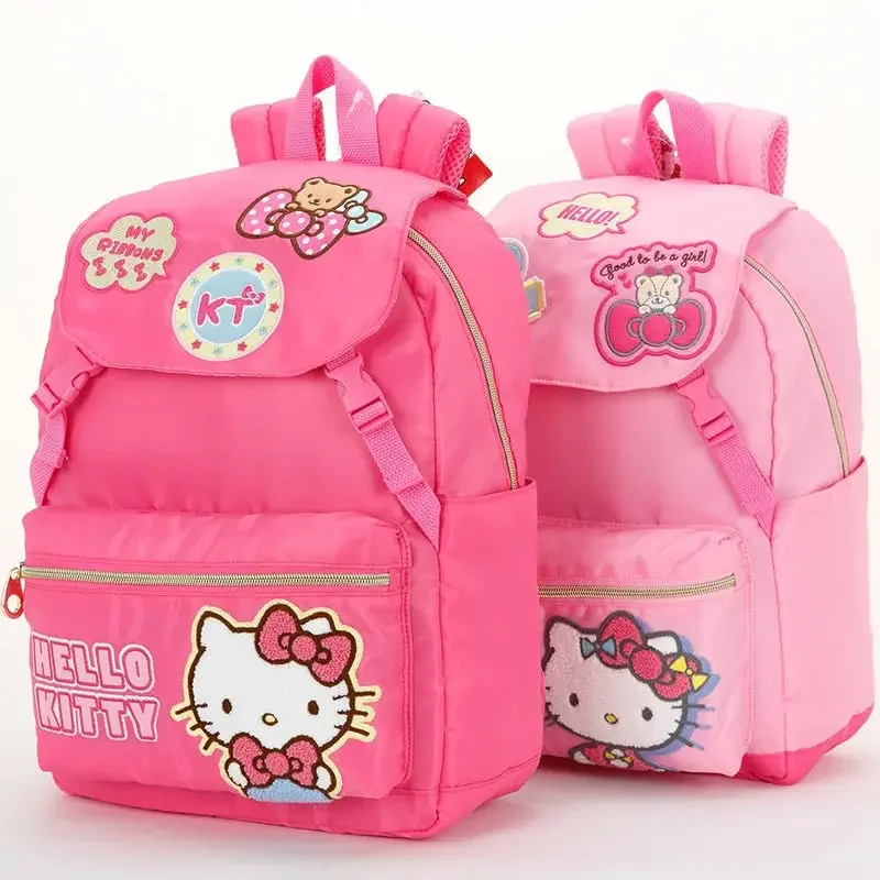 

Милый детский рюкзак Sanrioed с аниме Hello Kitty, школьные ранцы, студенческий мультяшный органайзер, сумка на плечо, подарок для друга на день рождения