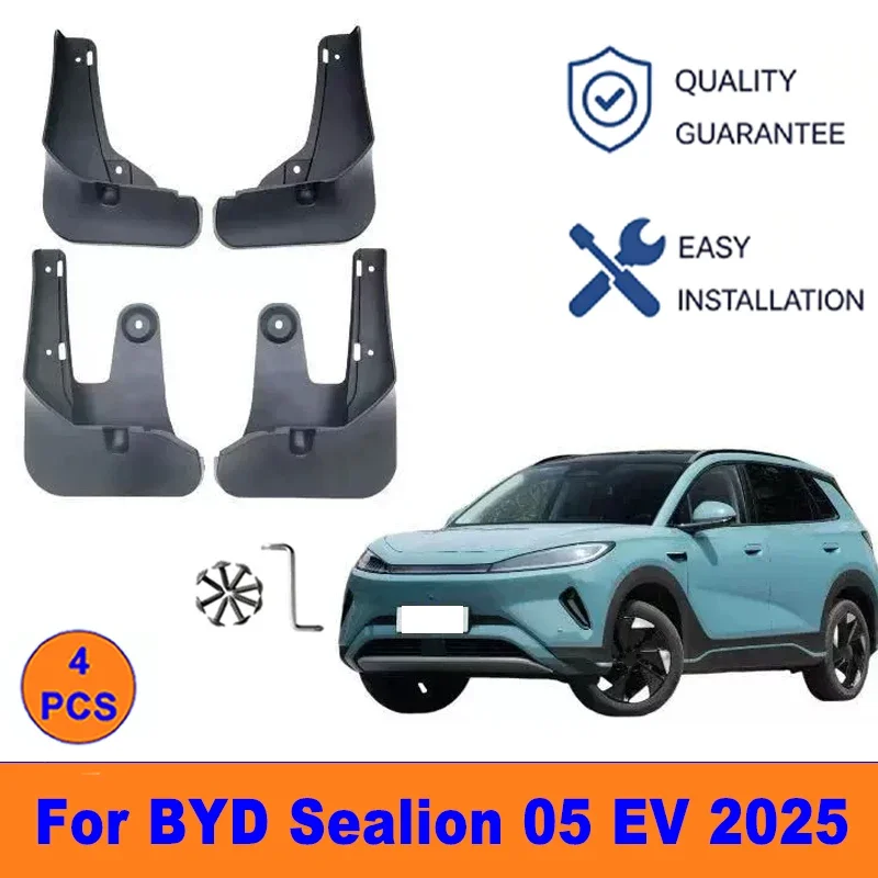 

4Pcs Mud Flaps For BYD Sealion 05 EV 2025 - Splash Guards Front & Rear Wheel Fender Mudguards Car Exterior Protection Accessory
