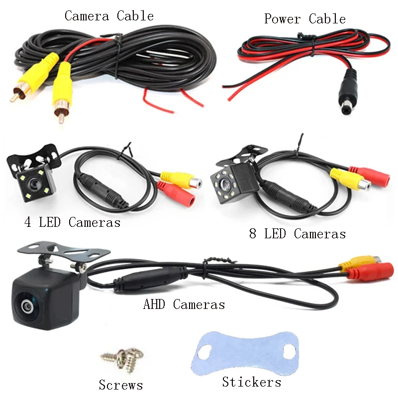 

Car Rear View Camera IR Night Vision Reversing Auto Parking Vehicle Cam CCD Waterproof HD Video Support Monitor Adjustable Angle