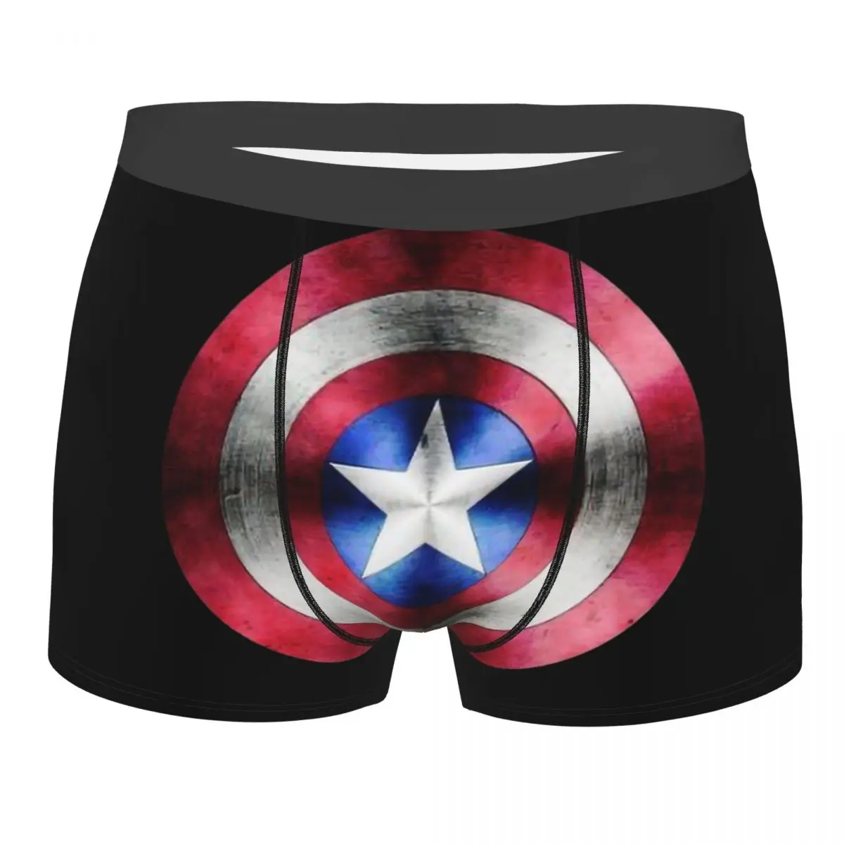 

Male Cool Captain America Comics Underwear Boxer Briefs Men Breathbale Shorts Underpants
