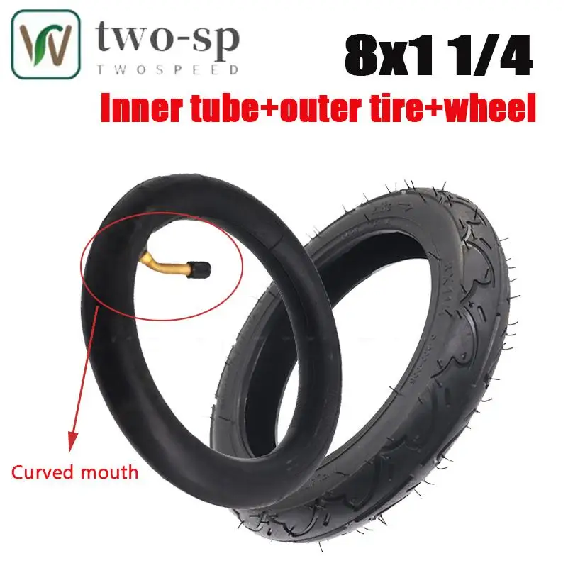 8X1 1/4 Tire For E-tow Electric Scooter Wheelchair 8 Inch Pneumatic Wheel Inner And Outer Tyre General Model 200x45