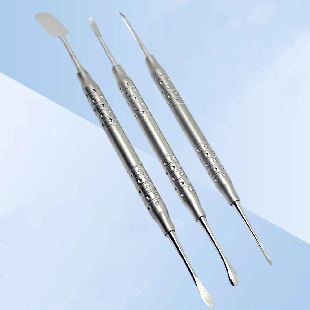Dental Periosteal Elevator Double Ended Retractable Separator, Surgical Instrument for Dental Implants Tool Set