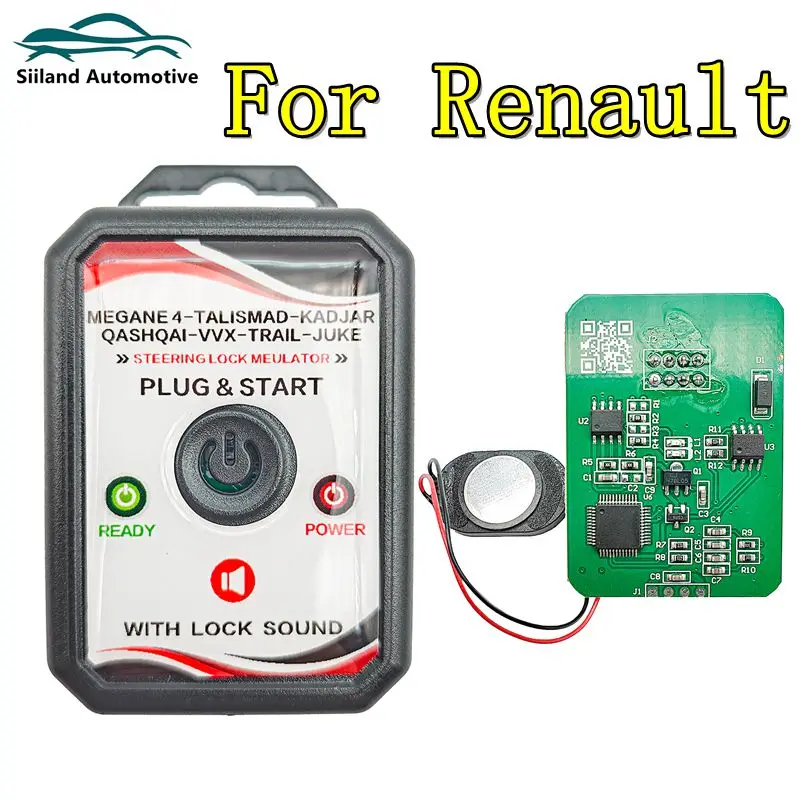 

ESL ELV Steering Lock Emulator for Nissan X-Trail Qashqai Juke Micra for Renault Megane4 Kadjar with Sound Plug and Play