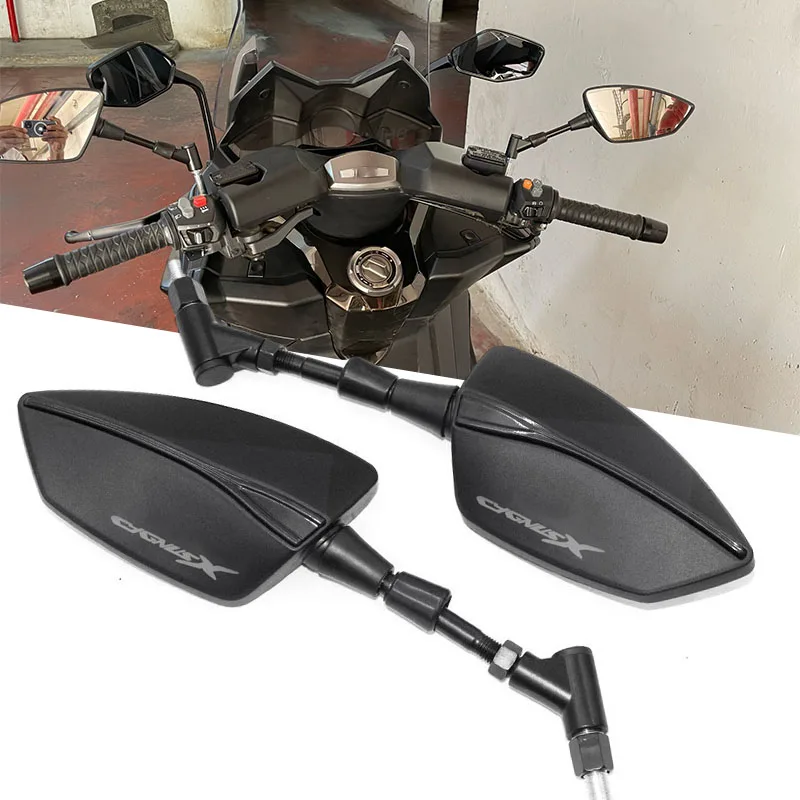 Fit For CYGNUSX 125 CYGNUS X 125 SMAX 155 BWS R 125 ZUMA 8mm 10mm 2024 2025 Motorcycle Adjustabale Side Rearview Mirrors Rearvie