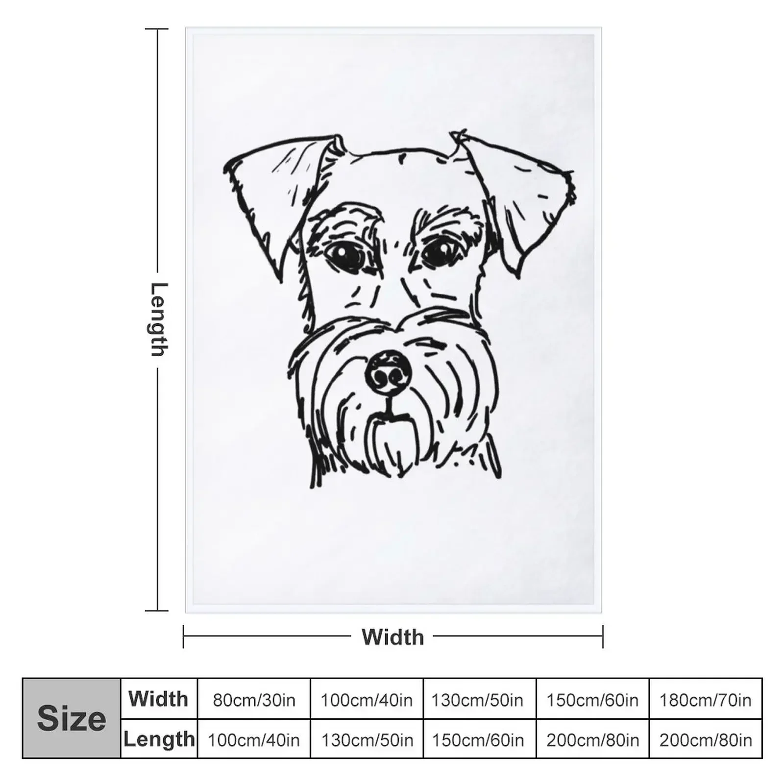 New Schnauzer Throw Blanket cosplay anime Luxury Thicken Luxury Brand for winter christmas gifts Multi-Purpose Blankets