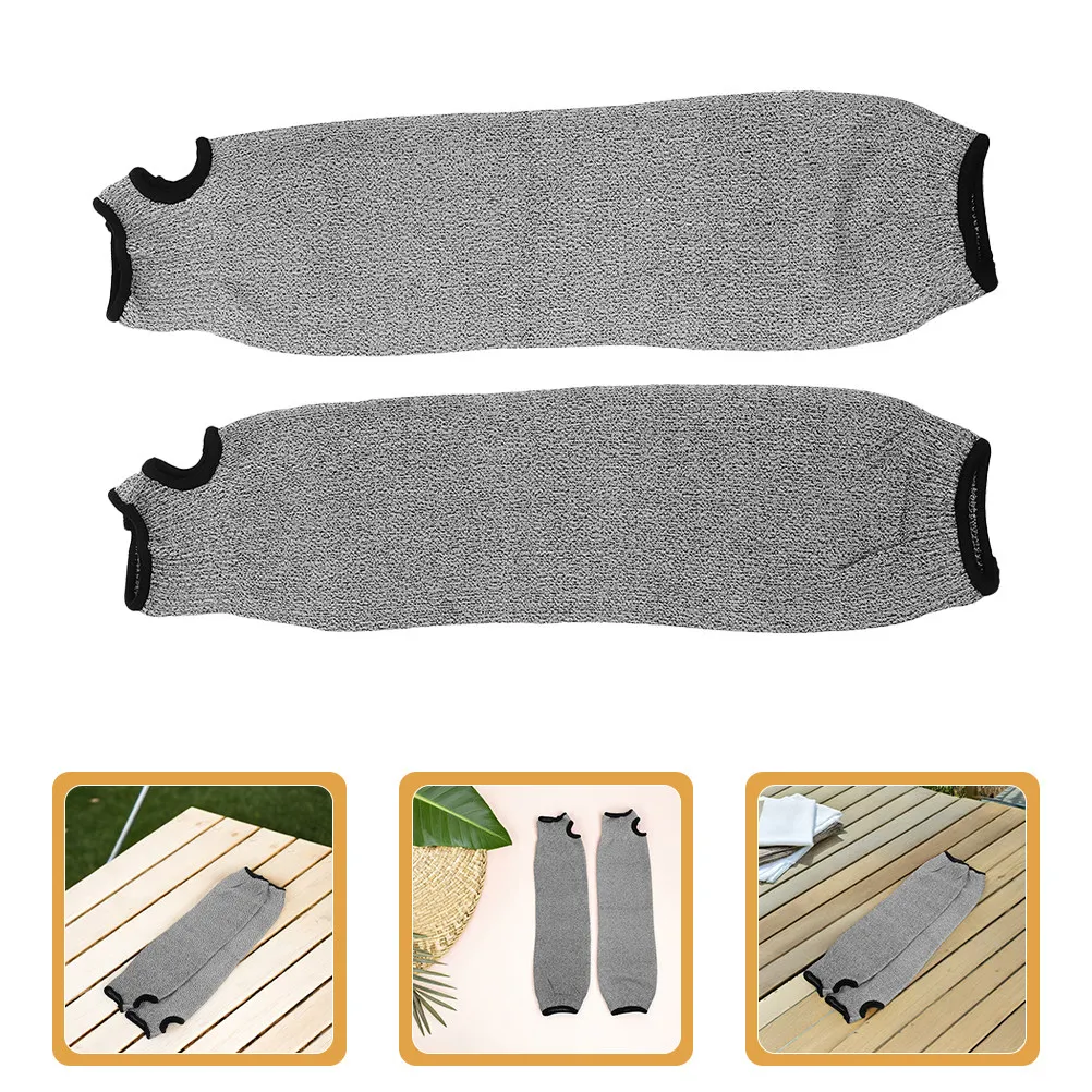 4Pcs Cut Resistant Arm Sleeves Thumb Hole High Strength Protective Guards for Metal Cutting Glass Processing Gardening