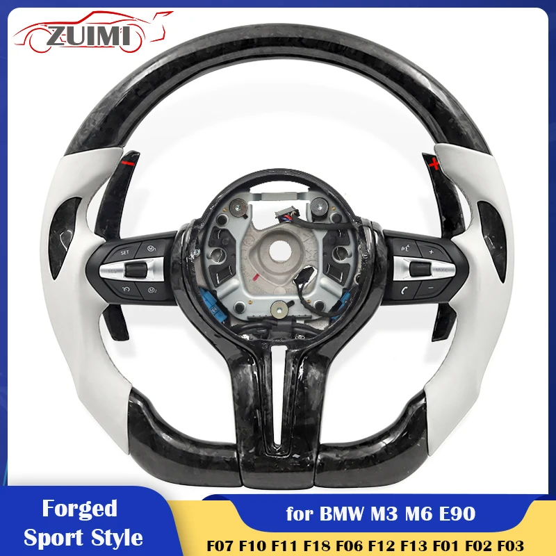 

Forged White Car Steering Wheel for BMW F07 F10 F11 F18 F20 F06 F12 F13 F01 F02 F03 F30 F90 F91 F92 F93 E90 E91 E92 E93 E70