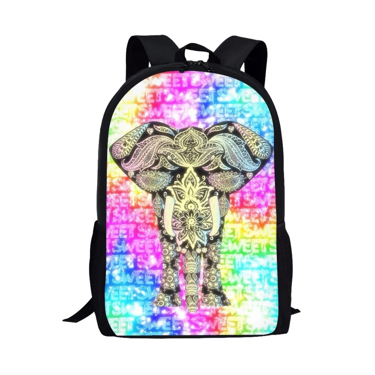 Bolsa Escolar de Arte de elefante polinesiano para niños adolescentes, mochila de viaje práctica de gran capacidad, bolsa de libros para estudiantes, moda de moda