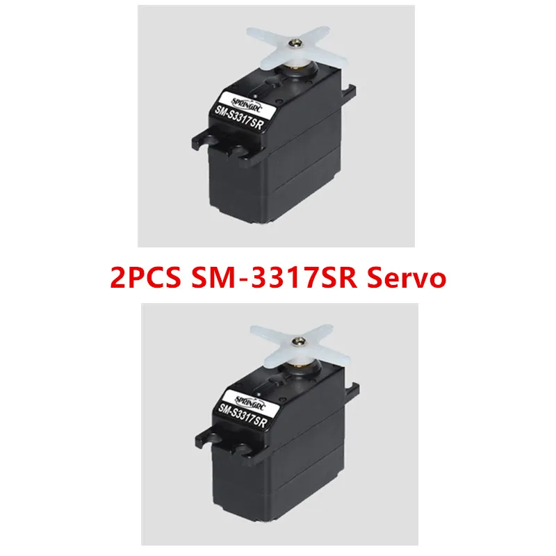 2PCS สปริงอาร์ซี SM-3317SR เซอร์โวอนาล็อกขนาดเล็กสำหรับรถโมเดล RC/เครื่องบิน/หุ่นยนต์