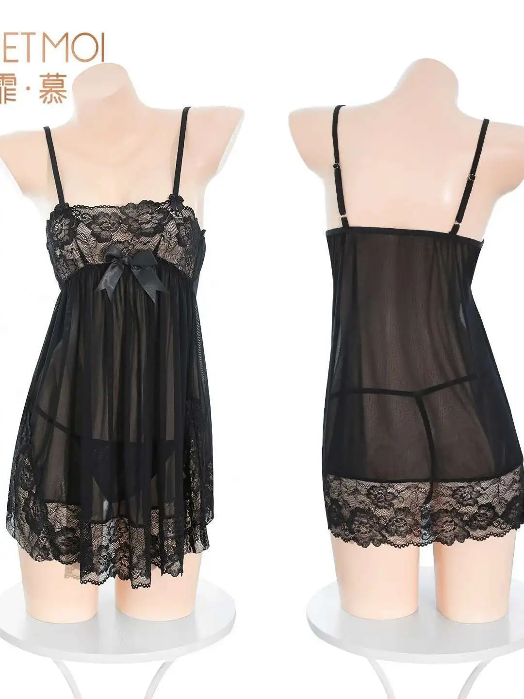 Charm Kant Sheer Hemdje Jurk Sexy Backless Diepe V Bretels Mouwloos Mesh Kant Transparante Bloemenprint Jurk Casual XKPR