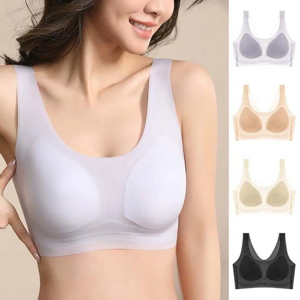 Breathable Close-fitting Wireless Deep V Bra Shockproof Traceless Push Up Underwear Lingerie Adjustable Seamless Bras Sport image 3