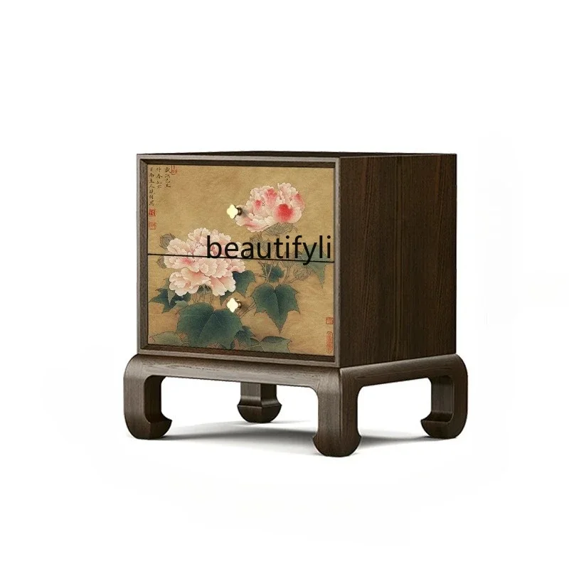 

ss25 Song Dynasty aesthetics solid wood chest of drawers bedroom storage bedside table living room sofa storage cabinet