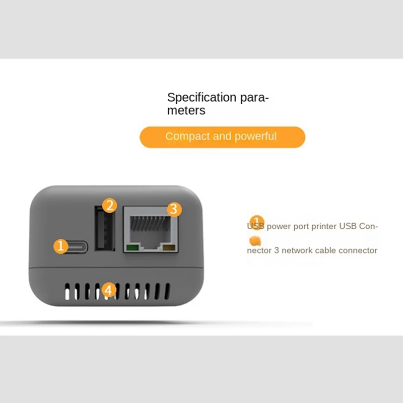 خادم طباعة شبكة Np330 صغير ، USB 2.0